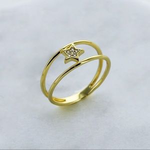 Ring Pinkrevolver Jewelry Gold overlay Zirconias